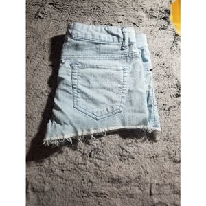 Light Blue Washed Shorts